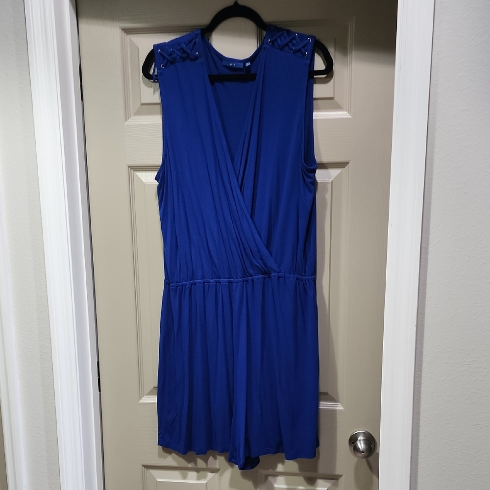 Apt. 9 Cobalt Blue Romper Great For Layering Super Soft Cotton